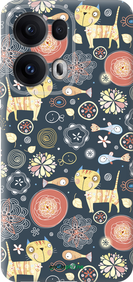 Силиконовый чехол Котята v4 для Oppo Reno13 Pro - 1224u-3943 изображение 