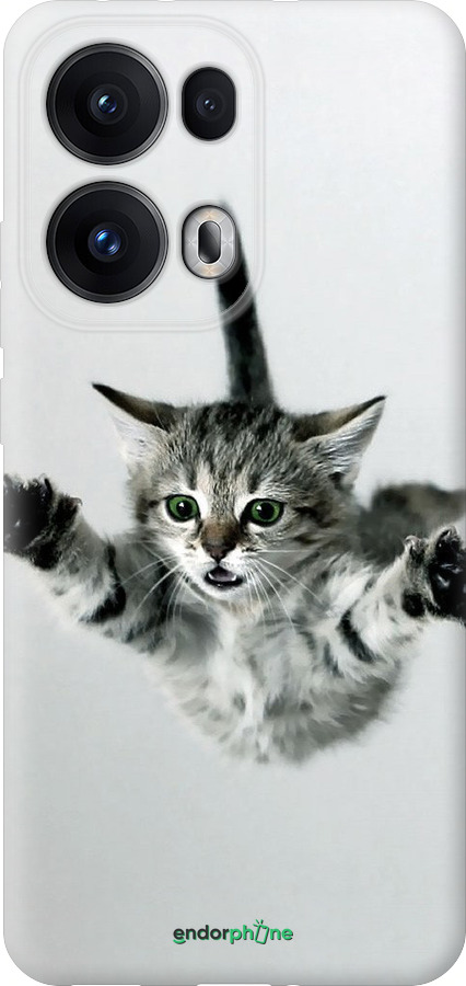 Силіконовий чехол Літаюче кошеня для Oppo Reno13 Pro - 2322u-3943 изображение 