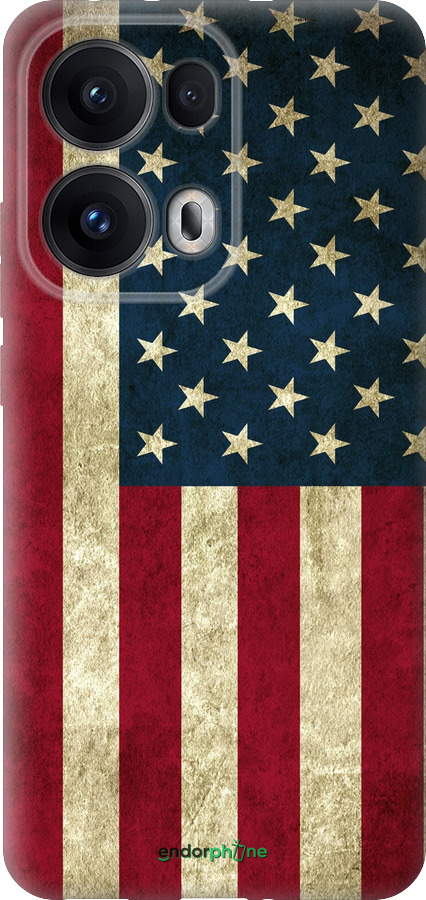 Силиконовый чехол Флаг США для Oppo Reno13 Pro - 395u-3943 изображение 