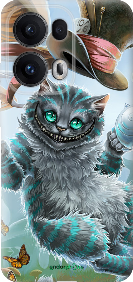 Силіконовий чехол Чеширський Кіт 2 для Oppo Reno13 Pro - 3993u-3943 изображение 