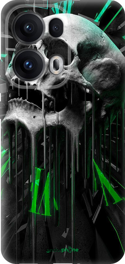 Силиконовый чехол Череп-часы для Oppo Reno13 Pro - 4100u-3943 изображение 