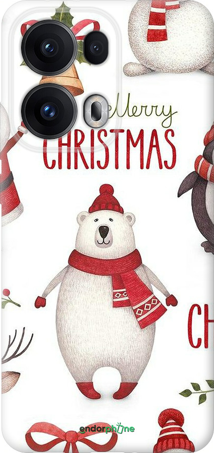 Силиконовый чехол Merry Christmas для Oppo Reno13 Pro - 4106u-3943 изображение 