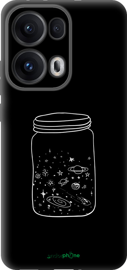 Силиконовый чехол Космос в банке для Oppo Reno13 Pro - 4297u-3943 изображение 