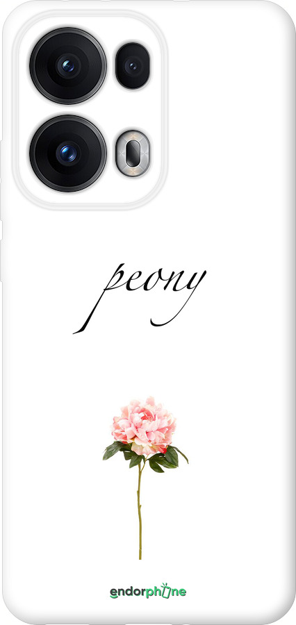 Силиконовый чехол Пион для Oppo Reno13 Pro - 4366u-3943 изображение 