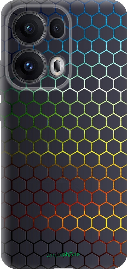Силиконовый чехол Переливающиеся соты для Oppo Reno13 Pro - 498u-3943 изображение 