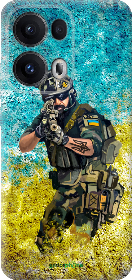 Силиконовый чехол Воин ЗСУ для Oppo Reno13 Pro - 5311u-3943 изображение 