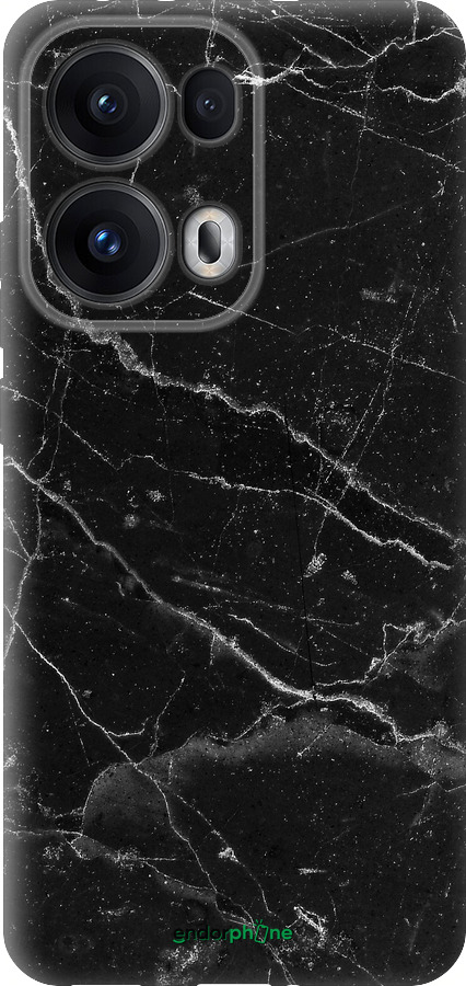 Силиконовый чехол Черный мрамор v2 для Oppo Reno13 Pro - 5568u-3943 изображение 
