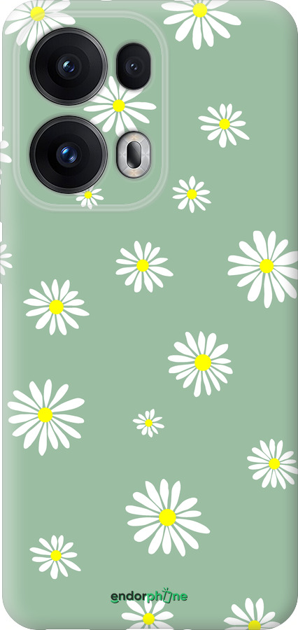 Силиконовый чехол Ромашки v4 для Oppo Reno13 Pro - 5603u-3943 изображение 