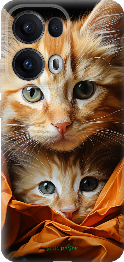 Силиконовый чехол Котики 2 для Oppo Reno13 Pro - 5664u-3943 изображение 