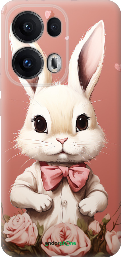 Силиконовый чехол Зайчик для Oppo Reno13 Pro - 5669u-3943 изображение 