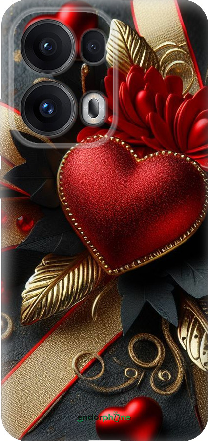 Силіконовий чехол Сердечки v2 для Oppo Reno13 Pro - 5832u-3943 изображение 