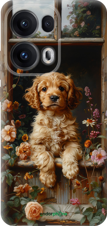 Силиконовый чехол Щенок cocker spaniel для Oppo Reno13 Pro - 6136u-3943 изображение 