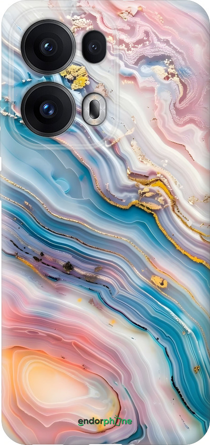 Силиконовый чехол Мрамор красивый для Oppo Reno13 Pro - 6376u-3943 изображение 