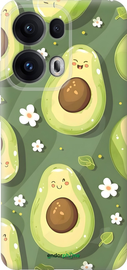 Силиконовый чехол Авокадо для Oppo Reno13 Pro - 6380u-3943 изображение 