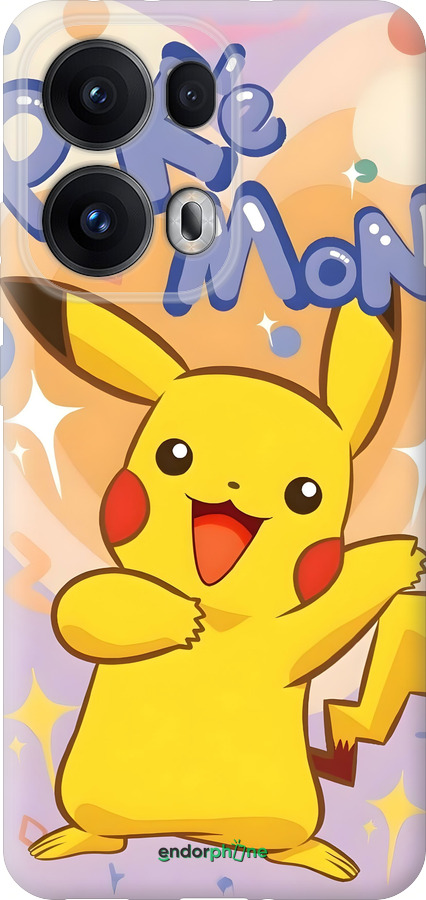 Силиконовый чехол Пикачу для Oppo Reno13 Pro - 6383u-3943 изображение 