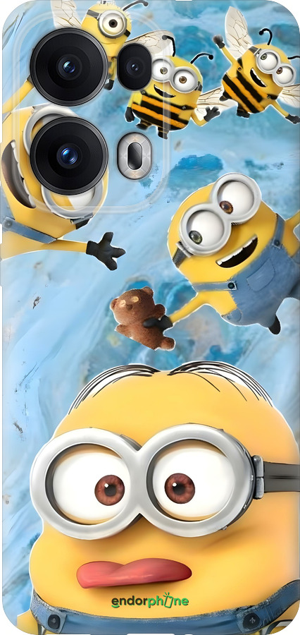 Силиконовый чехол Миньоны для Oppo Reno13 Pro - 6386u-3943 изображение 