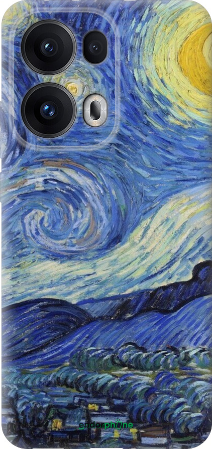 Силиконовый чехол «Звездная ночь» Винсента Ван Гога для Oppo Reno13 Pro - 6433u-3943 изображение 
