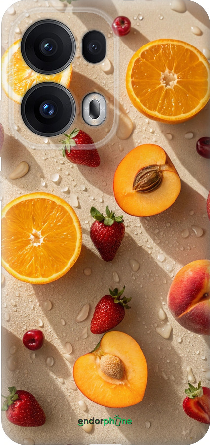 Силиконовый чехол Фрукты 3 для Oppo Reno13 Pro - 6703u-3943 изображение 