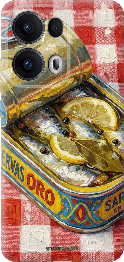 Силиконовый чехол Vintage Sardine Tin Phone для Oppo Reno13 Pro - 6772u-3943 изображение 