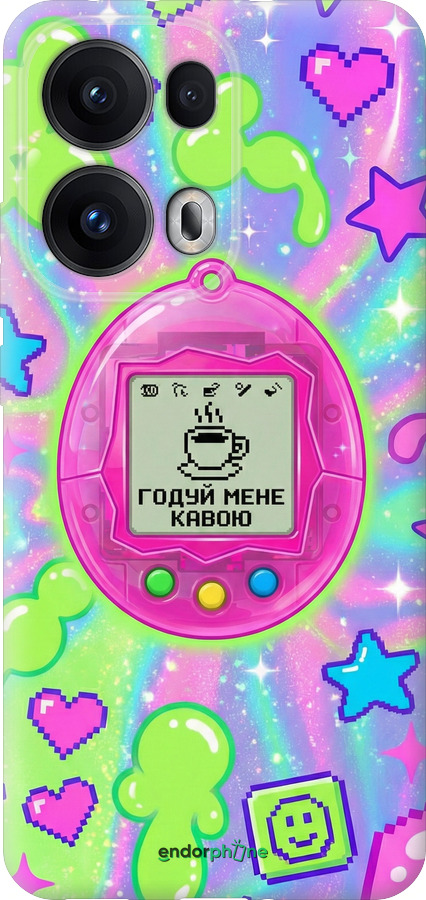Силиконовый чехол Y2K Aesthetic Retro Pet: Годуй мене кавою для Oppo Reno13 Pro - 6784u-3943 изображение 