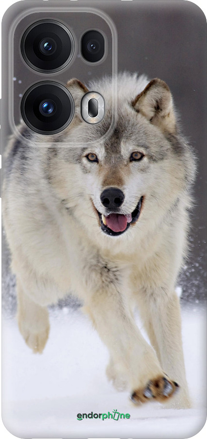 Силиконовый чехол Бегущий волк для Oppo Reno13 Pro - 826u-3943 изображение 