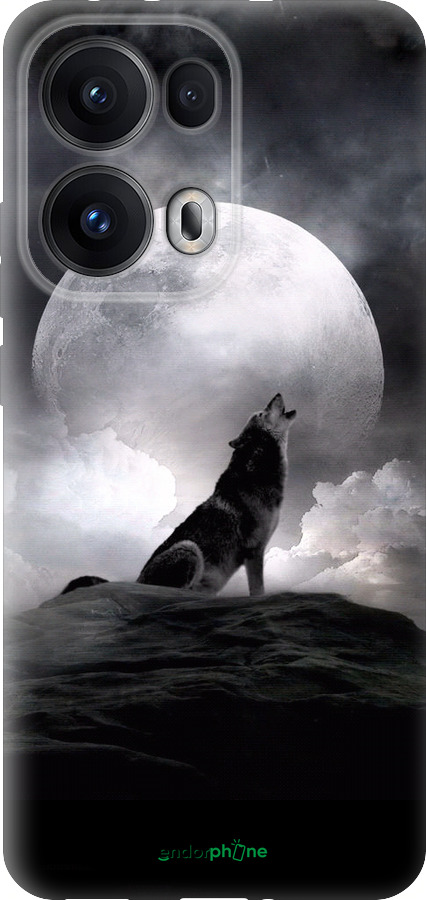 Силиконовый чехол Воющий волк для Oppo Reno13 Pro - 934u-3943 изображение 