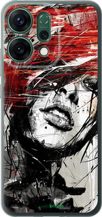 Силиконовый чехол Лицо девушки для Oppo RENO14 5G - 1162u-4058 изображение 