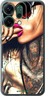 Силиконовый чехол Девушка в тату для Oppo RENO14 5G - 4001u-4058 изображение 