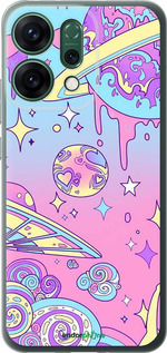 Силиконовый чехол Розовая галактика для Oppo RENO14 5G - 4146u-4058 изображение 