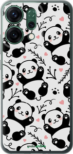 Силиконовый чехол Панды для Oppo RENO14 5G - 4318u-4058 изображение 