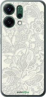 Силіконовий чехол Біле мереживо для Oppo RENO14 5G - 4383u-4058 изображение 