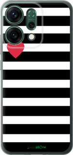 Силиконовый чехол Черно-белые полосы для Oppo RENO14 5G - 4461u-4058 изображение 