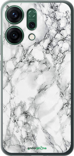 Силиконовый чехол Мрамор белый для Oppo RENO14 5G - 4480u-4058 изображение 