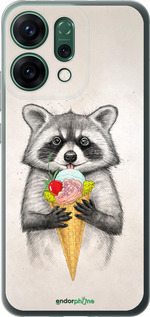 Силиконовый чехол Енотик с мороженым для Oppo RENO14 5G - 4602u-4058 изображение 