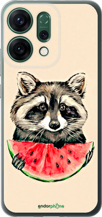 Силиконовый чехол Енотик с арбузом для Oppo RENO14 5G - 4605u-4058 изображение 