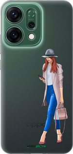 Силиконовый чехол Девушка 1 для Oppo RENO14 5G - 4751u-4058 изображение 