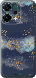 Силиконовый чехол Ночь золотые звезды для Oppo RENO14 5G - 5421u-4058 изображение 