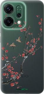 Силіконовий чехол Сакура v2 для Oppo RENO14 5G - 5538u-4058 изображение 