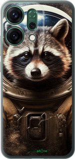 Силиконовый чехол Raccoon austronaut для Oppo RENO14 5G - 5581u-4058 изображение 