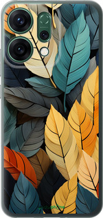 Силиконовый чехол Кольорове листя для Oppo RENO14 5G - 5644u-4058 изображение 