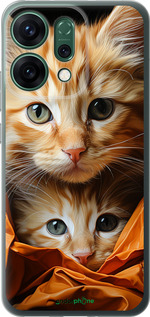 Силиконовый чехол Котики 2 для Oppo RENO14 5G - 5664u-4058 изображение 