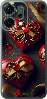 Силиконовый чехол Сердечки v4 для Oppo RENO14 5G - 5834u-4058 изображение 