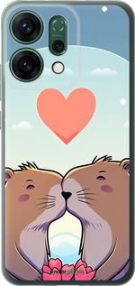 Силиконовый чехол Капибара любовь для Oppo RENO14 5G - 6027u-4058 изображение 