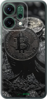 Силиконовый чехол Black Bitcoin для Oppo RENO14 5G - 6090u-4058 изображение 