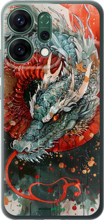 Силиконовый чехол Стихия огня для Oppo RENO14 5G - 6101u-4058 изображение 