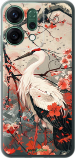 Силиконовый чехол Аист в цвету сакуры для Oppo RENO14 5G - 6109u-4058 изображение 