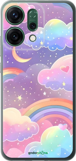 Силиконовый чехол Облака и радуга для Oppo RENO14 5G - 6312u-4058 изображение 