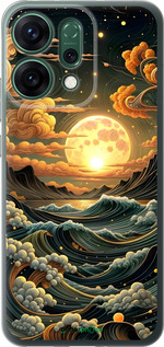 Силиконовый чехол Арт волны для Oppo RENO14 5G - 6332u-4058 изображение 