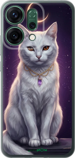 Силиконовый чехол Mystic White Cat Gothic Dark Purple Gold для Oppo RENO14 5G - 6805u-4058 изображение 