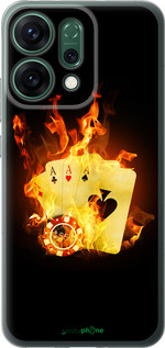 Силиконовый чехол Горящие карты для Oppo RENO14 5G - 839u-4058 изображение 